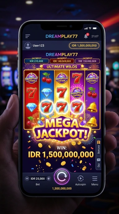 Tampilan aplikasi download di dreamplay77 yang sederhana dan jelas.